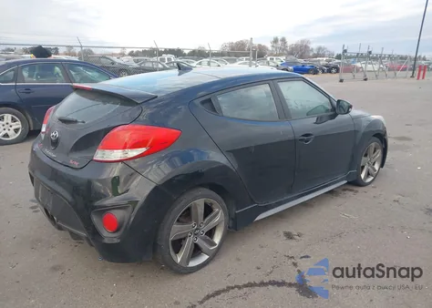2013 Hyundai Veloster Turbo W/Black from USA, damaged, VIN KMHTC6AE4DU124879